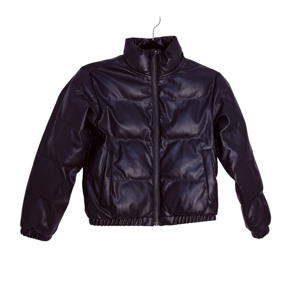 Art Class by Target Black Faux Leather Puffer Jacket